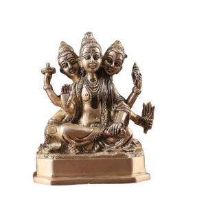 Pure Brass Trimurti Brahma Vishnu Shiva 5 Inch - Complete Trinity Set | Jaipurio